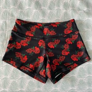 XS EXO Sleeve Rose Booty Shorts